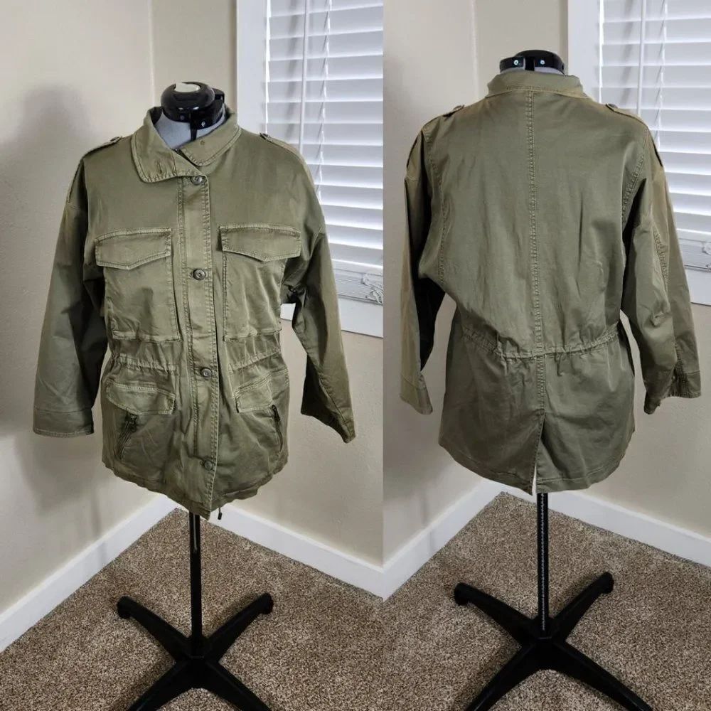 Joie Jenita Utility Jacket - NWT Size L NWT Olive Green